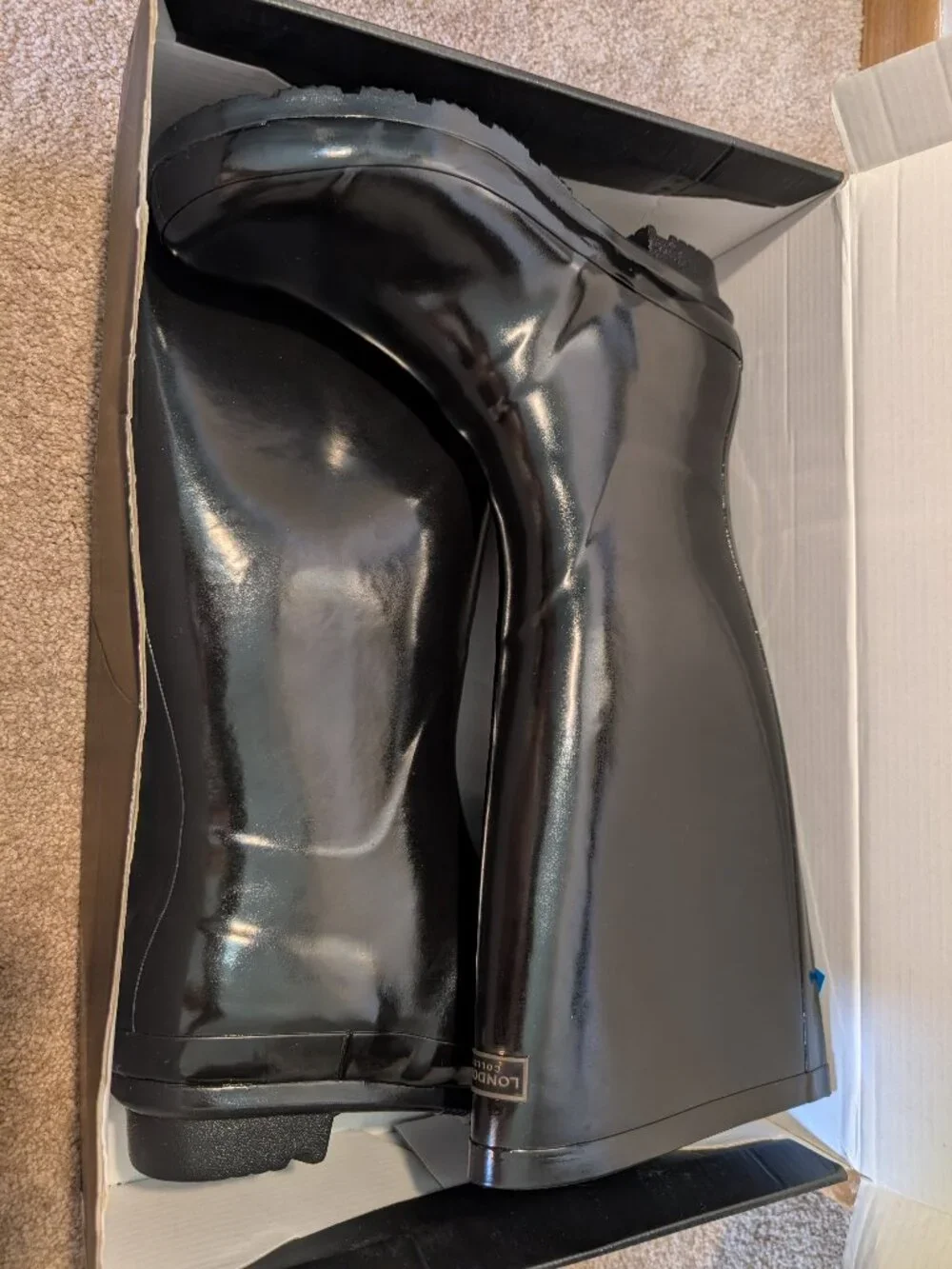 NWT London Fog rain boots Thames black size 10